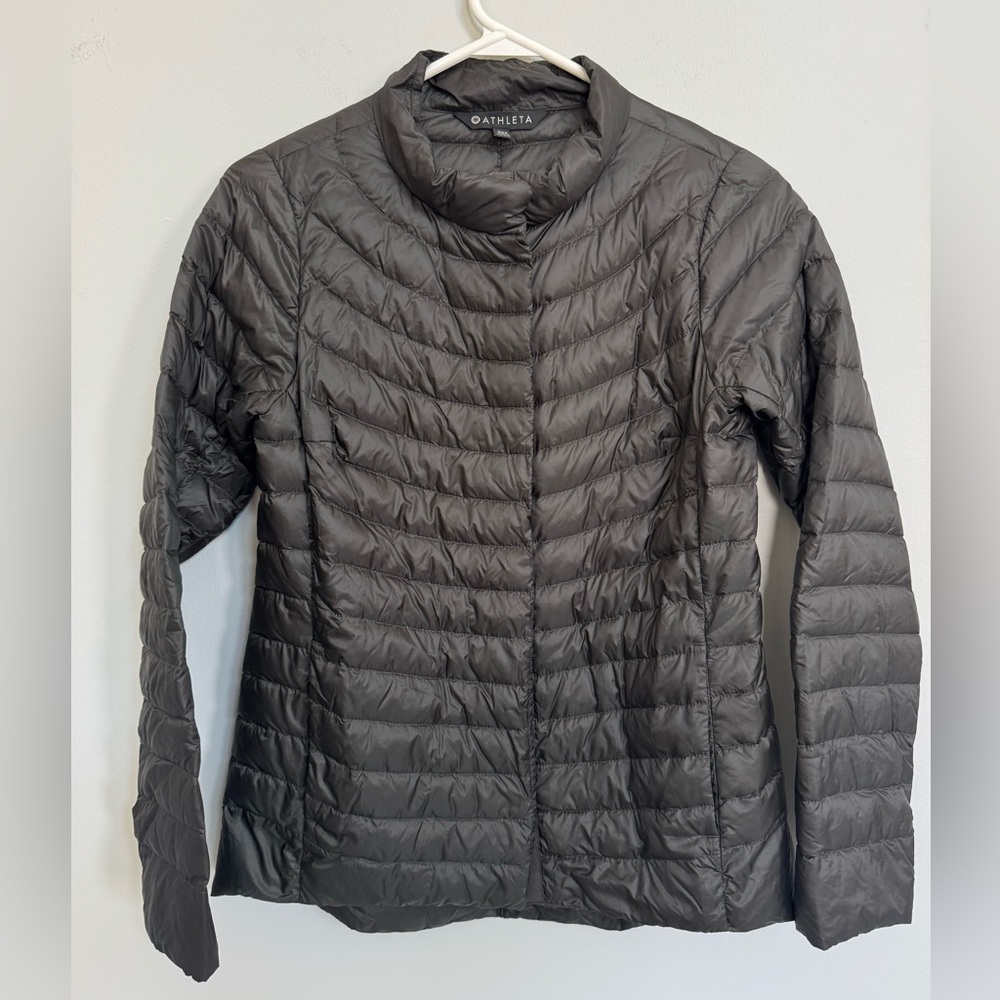 Athleta green Puffer goose down jacket women’s size XXS